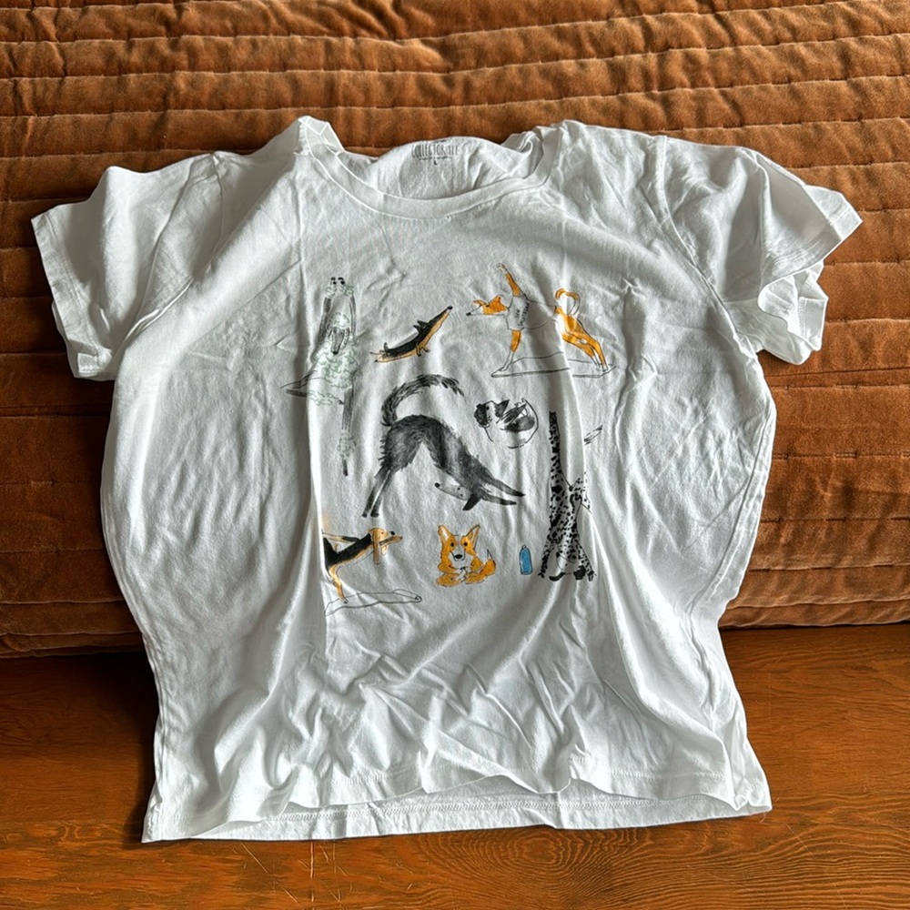J. Crew Collector Tee, Yoga Dogs